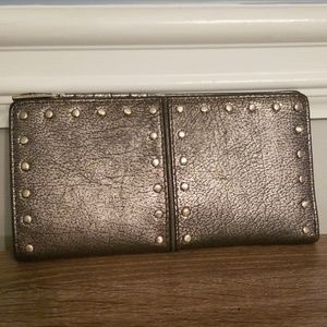 Michael Kors metallic studded wallet